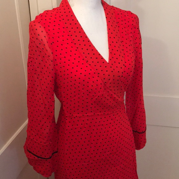 ⭐️New⭐️Ganni Wrap Midi Dress - Picture 4 of 16